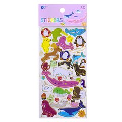 
          Наклейки детские Alingar, 10 см х 22,5 см, "Животные 3D" ассорти, ПВХ, голография, пакет с европодвесом