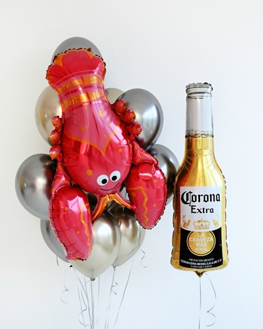 Сет гелиевых шаров Лобстер с пивом