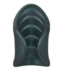 Серый сквозной мастурбатор с вибрацией Manwan Starter