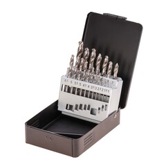 Набор сверл по металлу 1-10мм 19шт DIN338 HSS-G 118° (мет. кейс) Terrax by Ruko A214214