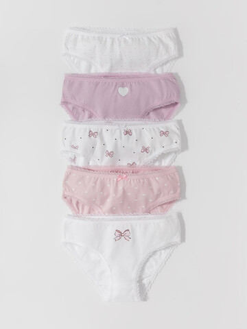 набор трусы/ уп  для девочки  МП 1931-5уп/сиреневый,белый,св.розовый