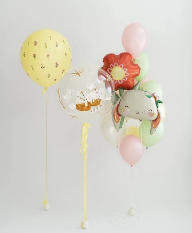 Набор гелиевых шаров Цветочное настроение