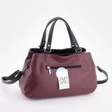 Сумка Саломея 198 наппа бордо + черный