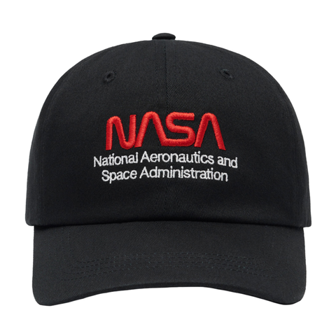 Бейсболка Alpha Industries Nasa Worm Logo Cap Black (Черная)