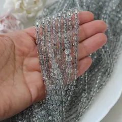 Бусины стеклянные серые 