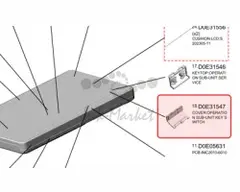 Ricoh Cover operation sub-unit:Key switch original D0E31547