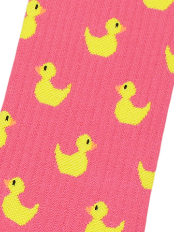 Носки с принтом уток коралловые оптом