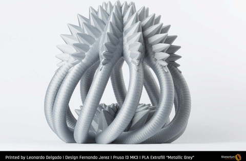 Пластик для 3D-принтера Fillamentum PLA Extrafill Metallic Grey