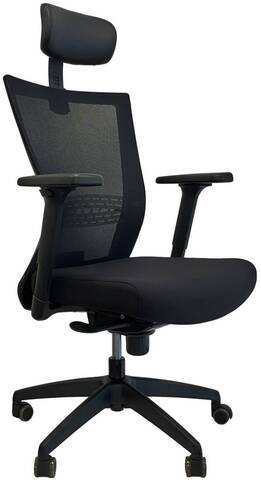 Кресло эргономичное SCHAIRS AIREX AIRE-111B каркас черный, сетка IR05BK / ткань T01BK черная