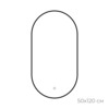 Fixsen FX-3120B Зеркало Fixsen FX-3120B с подсветкой LED, овальное 50х120см, цвет рамы черный