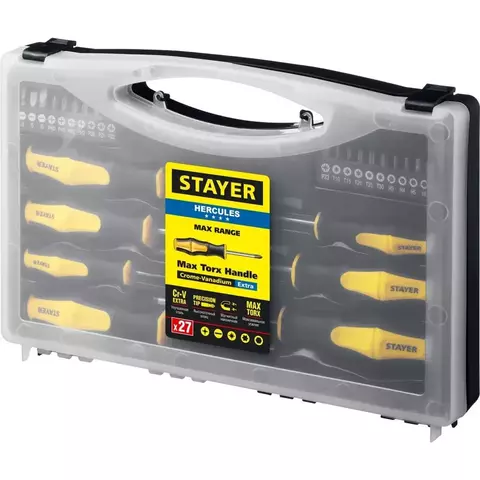 STAYER Hercules-K27, 27 предм., набор отверток с насадками (25827)
