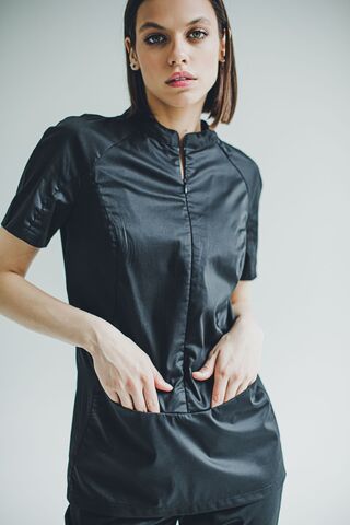 Блуза женская м283 toray стретч черный55