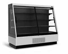 Витрина холодильная Carboma Tokyo 2 F16-08 VV 1,9-1 STANDARD фронт X1 (версия 2.0) (9006-9005)