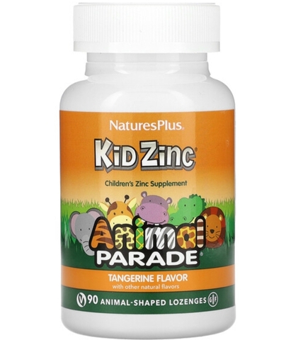 Nature's Plus, Animal Parade, пастилки Kid Zinc, вкус мандарина, 90 животных