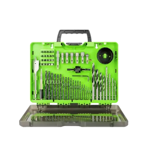 Набор сверл, бит и коронок в кейсе Greenworks Арт. 2944507, 60 предметов