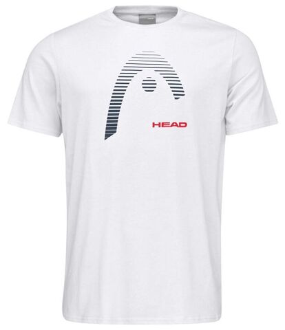 Детская теннисная футболка Head Junior Club Carl T-Shirt - white