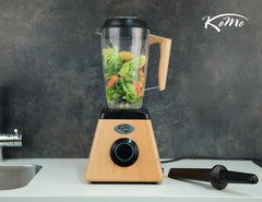 Профессиональный блендер KoMo KoMoMix+ (деревянный корпус), молочный