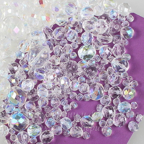 Бусины Preciosa микс 151 "Crystal and Crystal AB"