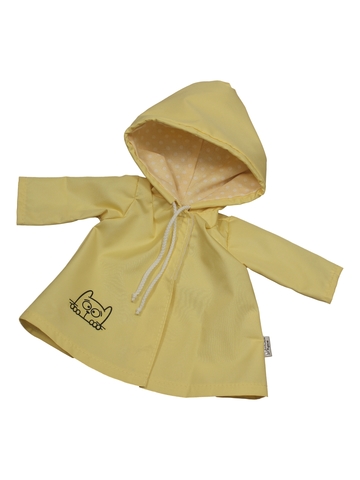 Плащ с аппликацией - Желтый. Одежда для кукол, пупсов и мягких игрушек.