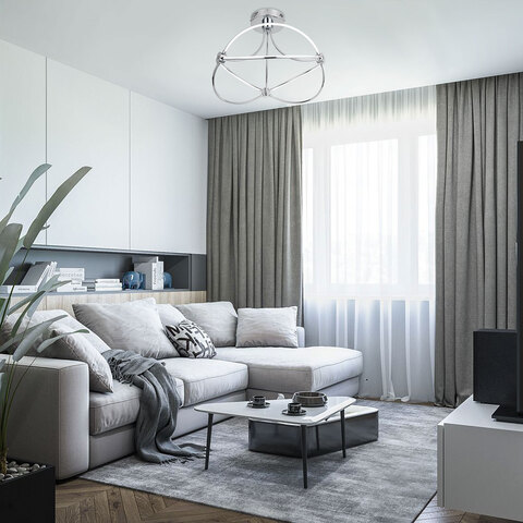 Потолочная светодиодная люстра 90246/6 хром Smart