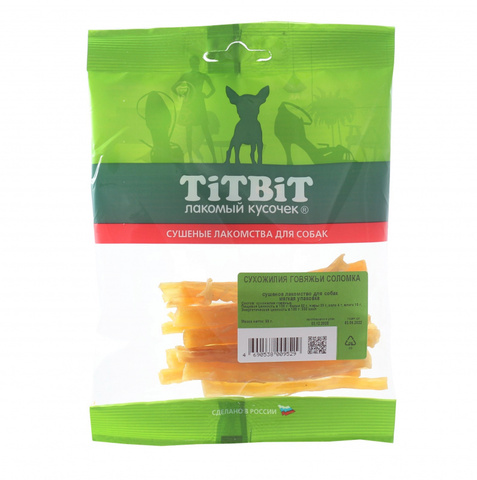Titbit лакомство для собак сухожилия говяжьи соломка