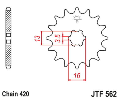 Звезда ведущая JTF562-10