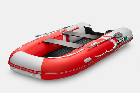 Надувная лодка GLADIATOR E380S красно-белый