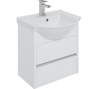 Aquanet 243667 Компл.2 - Тумба Сидней 60 цв.белый глянец (раковина Аква) (243667)