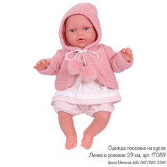 Munecas Antonio Juan Одежда для кукол и пупсов 25 - 29 см, платье, вязаный жакет, трусики (91026-14)
