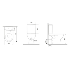 Унитаз напольный безободковый с сиденьем микролифт AM.PM Gem - C908600SC