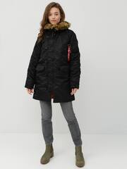 Парка Alpha Industries N-3B W Black (Черная)