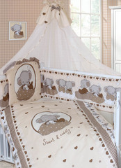 Комплект в кроватку "Слоник Боня" (зеленый)