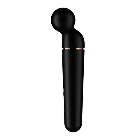 Черный вибромассажер Planet Wand-er - Satisfyer 4018553