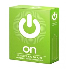 Презервативы ON № 3 Fruit & color - цветные, ароматизированные (ширина 54 мм)
