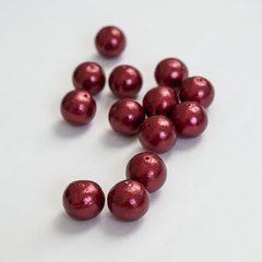 Хлопковый жемчуг, оттенок "Red", шар 18мм, сквозное отверстие