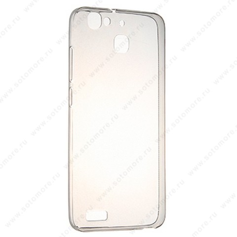 Накладка силиконовая ультра-тонкая для Huawei G8 mini черная (прозрачная)