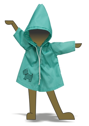 Плащ с аппликацией - Демонстрационный образец. Одежда для кукол, пупсов и мягких игрушек.