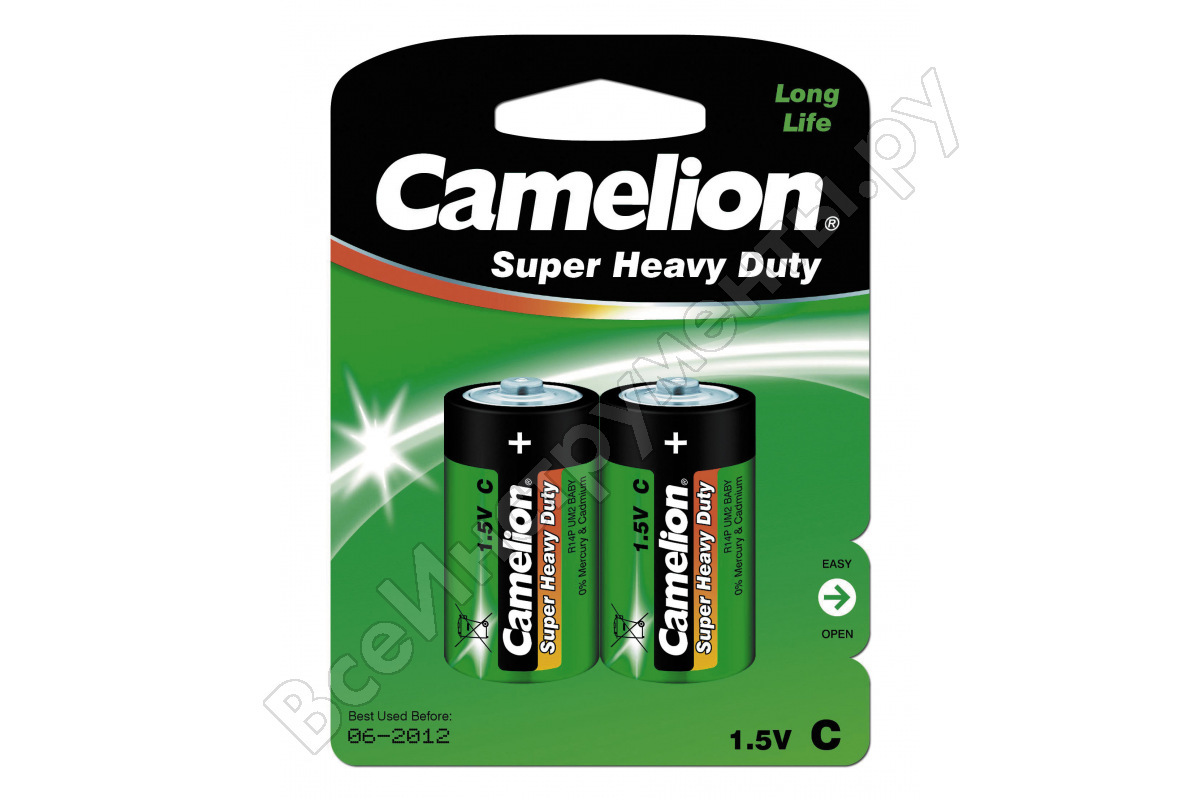 Э/п Camelion R14 Green BL2 (R14P-BP2G)