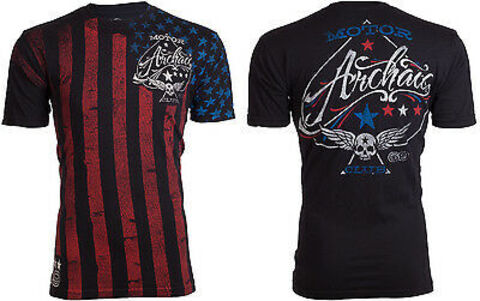 Archaic | Футболка мужская Nation Color Black AM1940BLC от Affliction перед и спина