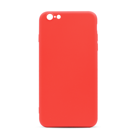 Силиконовый чехол Silicon Case WS с защитой камеры для iPhone 6, 6s (Красный)