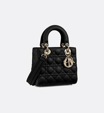 Сумка Dior Lady Dior My Abcdior, модель маленького формата черный