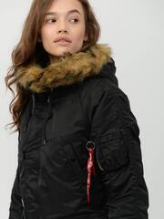 Парка Alpha Industries N-3B W Black (Черная)