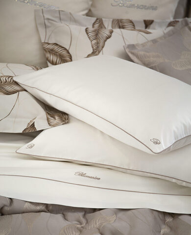 Постельное белье 2 спальное евро Blumarine C.Profilo Blu 11 butter сливочное