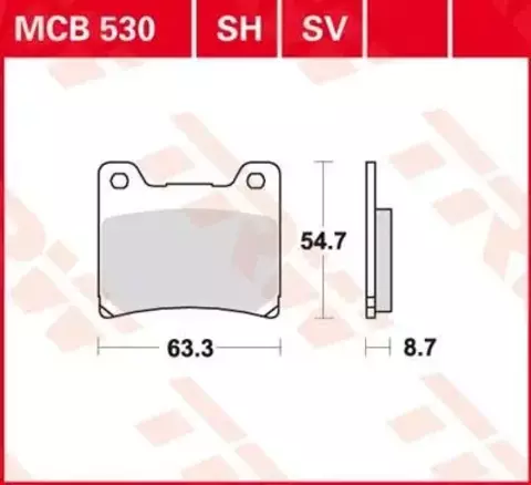 Колодки тормозные дисковые MCB530