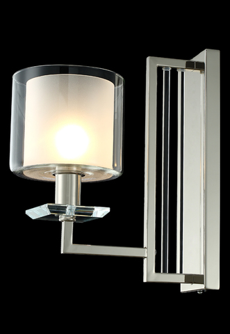 Настенный светильник Crystal Lux NICOLAS AP1 NICKEL/WHITE