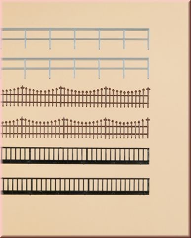 Металлические ограды - 3 вида, (H0/TT)