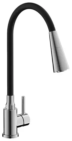 Смеситель для кухни BELZ B74809 гибкий излив, нержавеющая сталь, хром