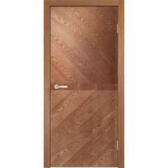 Купить Межкомнатная дверь шпон Гладкая комби дуб натуральный глухая