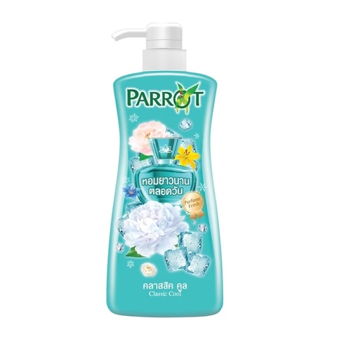 Parrot, крем-для душа Cool, освежающий душ, ментоловый душ-крем, свежесть кожи, очищение тела, пенка с ментолом, уход за телом