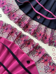 Вышивка на сетке фиолетовая/неон 24 см (правая)